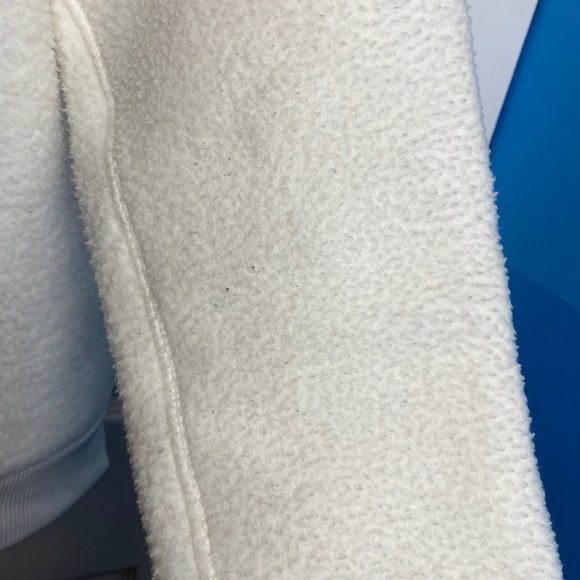 Tentree Cream Teddy Fleece Pullover Crewneck Sweater Medium - Picture 10 of 10